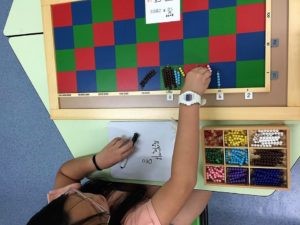 Special needs child learner using geometry to help manage visual spatial problems