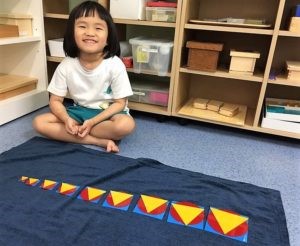Special needs child learner using kinesthetic imprint of lines and space to overcome visual spatial problems