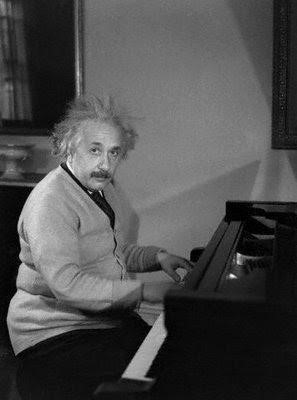 Albert Einstein on Piano